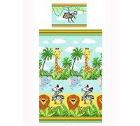 Rapport Jungle-tastique Housse de Couette Single et taie d'oreiller Set