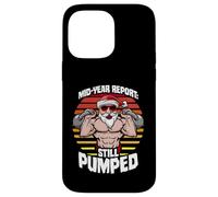 Rapport mi-année Encore pompé Père Noël Kettlebell Gym Workout Coque pour iPhone 14 Pro Max