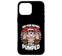 Rapport mi-année Encore pompé Père Noël Kettlebell Gym Workout Coque pour iPhone 16 Pro Max