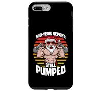 Rapport mi-année Encore pompé Père Noël Kettlebell Gym Workout Coque pour iPhone 7 Plus/8 Plus