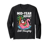 Rapport mi-année Toujours Coquin Père Noël Tropical Flamant Rose Manche Longue