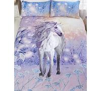 Rapport Parure de lit avec Housse de Couette Motif Licorne Magique, Violet, King Size