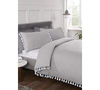 Rapport Parure de lit, Polycoton, Gris, Double