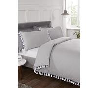 Rapport Parure de lit, Polycoton, Gris, Simple
