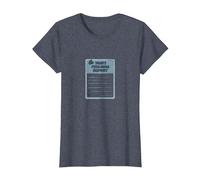Rapport sur Les Sentiments blessés : Formulaire de Soutien émotionnel Humoristique T-Shirt, Femme, Bleu Chiné, L