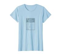 Rapport sur Les Sentiments blessés : Formulaire de Soutien émotionnel Humoristique T-Shirt, Femme, Bleu Céleste, 3XL