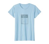 Rapport sur Les Sentiments blessés : Formulaire de Soutien émotionnel Humoristique T-Shirt, Femme, Bleu Céleste, S