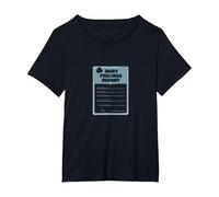 Rapport sur Les Sentiments blessés : Formulaire de Soutien émotionnel Humoristique T-Shirt, Femme Grandes Tailles, Noir, 1X