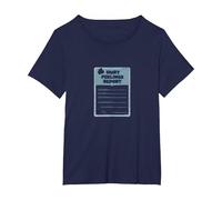 Rapport sur Les Sentiments blessés : Formulaire de Soutien émotionnel Humoristique T-Shirt, Femme Grandes Tailles, Bleu Marine, 3X