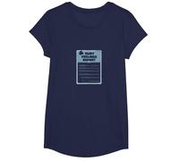 Rapport sur Les Sentiments blessés : Formulaire de Soutien émotionnel Humoristique T-Shirt, Fille, Bleu Marine, S