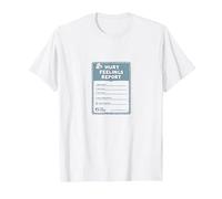 Rapport sur Les Sentiments blessés : Formulaire de Soutien émotionnel Humoristique T-Shirt, Homme, Blanc, XL