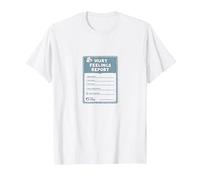 Rapport sur Les Sentiments blessés : Formulaire de Soutien émotionnel Humoristique T-Shirt, Homme, Blanc, L