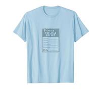Rapport sur Les Sentiments blessés : Formulaire de Soutien émotionnel Humoristique T-Shirt, Homme, Bleu Céleste, XL