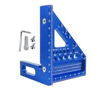 Rapporteur 3D pour le travail du bois, règle de mesure multi-angle 3D - Règle de traçage de position de trou en d'aluminium | Outil de mesure de disposition, rapporteurs carrés pour tracer des lignes,
