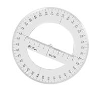 Rapporteur à 360 degrés - Règle ronde - Outils de dessin angulaire - Rapporteur de cercle pour l'école, l'éducation, le bureau, la salle de classe - 15,2 cm