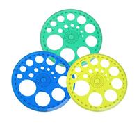Rapporteur À 360 Degrés Règle Tout Ronde Modèle De Cercle Fournitures Scolaires De Dessin Stylos À Bille Bleu En Vrac