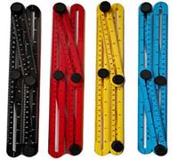 Rapporteur Angle Plastique 4 Couleurs - Outil Mesure Métrique - Multi-Angles