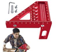 Rapporteur carré 3D multi-angles - Règles triangulaires en d'aluminium | Outil de mesure de mise en page, règle carrée 3D pour un marquage précis, ingénieur charpentier