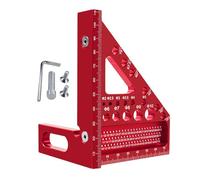 Rapporteur carré multi-angle 3D, règle triangulaire pour le travail du bois - Règles triangulaires de traçage en d'aluminium - Outil de mesure de disposition, rapporteurs carrés pour tracer des lignes