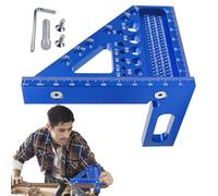 Rapporteur carré multi-angle 3D, règle triangulaire pour le travail du bois,Règles triangulaires en d'aluminium avec position du trou - Règle carrée de selle 3D, rapporteurs carrés, outil de