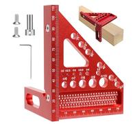 Rapporteur Carré pour le Travail du Bois, Équerre 3D D'onglet 22,5 °-90 °, Règle de Mesure 3D, Règle Carrée Multi-Angles de Dessin, Outil de Mesure T 3D pour L'ingénieur, Charpentier et L'artisan