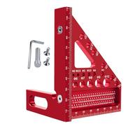 Rapporteur carré pour le travail du bois - Règle de traçage de position des trous de haute précision, outil de mesure de mise en page, règle carrée 3D pour un marquage précis, ingénieur charpentier