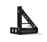 Rapporteur carré pour menuiserie en aluminium 45/90 degrés avec marquages anodisés CNC, design compact de 9,8 cm pour charpentiers et menuisiers