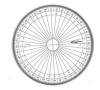 GRAPHOPLEX Rapporteur Cercle Entier 10 cm G - Graduation 400 Grades - Transparent et Lisible - Mesurer Angles en Système Centésimal - Materiel Geometrie Circulaire Professionnel - Incassable