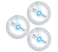 Rapporteur Circulaire 360° en Plastique 3 Pièces | Échelle Précise, Tracé de Lignes Radiales, pour Étudiants en Dessin Architectural