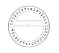 Rapporteur circulaire 360° - JPC - 12 cm - Plastique - Pour enfants - Mixte