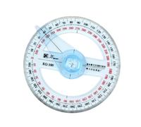 Rapporteur circulaire à 360 degrés en plastique pour l'école, la salle de classe, le bureau