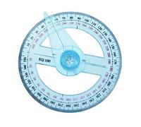 Rapporteur circulaire en plastique de 10 cm avec pointeur à 360 degrés pour étudiant, papeterie, rapporteur, école, bureau, traitement attrayant