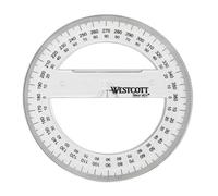 Westcott e-10135 00 rapporteur 360° en plastique transparent 10 cm