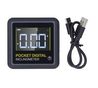 Rapporteur D’Angle Numérique; Fausse Équerre De Poche, Inclinomètre Magnétique 4×90°, ABS - Conversion Relative Et Absolue, Écran Rétroéclairé, Bricolage Et Menuiserie