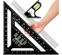 Rapporteur d'Angle 180° Acier pour Bois | Échelle 180 degrés, angles parfaits, transfert dimensions, menuiserie fine, construction