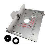 Rapporteur d'angle, 2 en 1 aluminium routeur Table plaque d'insertion routeur à bois électrique coupe Machine plaque rabattable installer trou espacement 85 * 85mm 70 * 60mm(Set B)