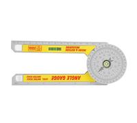 Rapporteur d'angle à 360 degrés |Outil de mesure d'angle intérieur et extérieur |Flacon de niveau horizontal pour des résultats cohérents |Échelle métrique/impériale pour