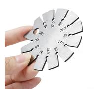 Rapporteur d'angle biseauté en acier inoxydable avec plage de 15 ° à 120 ° et 70 mm de diamètre pour outils de mesure du bois