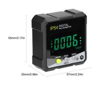 Rapporteur D'angle D'inclinaison Numérique,Niveau 90 °,Goniomètre Électronique Magnétique,Goniomètre,Outils De Charpentier Électronique Pour Mécanicien - Type Yellow