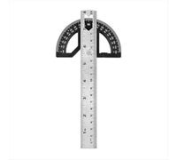 Rapporteur d'angle en acier inoxydable avec équerre réglable, règle de travail du bois de 20 cm (8 pouces).