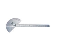 Rapporteur d'angle inox - WILMART 178900 - Inox - 170 mm - Gravure profonde, règle graduée