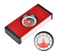 Rapporteur d'angle multifonction avec indicateur de niveau d'inclinaison magnétique, alliage d'aluminium + ABS, rouge, 108 x 50 x 20 mm