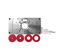 Rapporteur d'angle, Multifonctionnel En Aluminium Routeur Table Insérer Plaque Tondeuse Machine De Gravure Banc De Travail Du Bois Routeur Plaque(Typ2 Red)