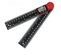 Rapporteur d'Angle Numerique 0-360° 2 en 1 avec Écran LCD, 7in/200mm Rapporteur Numérique à Double Échelle, pour Travail du Bois,Construction et Mesure