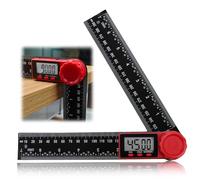 Rapporteur D'angle Numerique, 7in/200mm Equerre Fausse Numerique Double Échelle, Numérique Angle Finder Rotation 360°avec Écran LCD et Fonction Verrouillage pour Travail "6 Pièces Foret Diamant