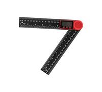 Rapporteur d'Angle Numérique, Fausse Équerre, 200 mm Noir - Verrouillage 360°, Grand Écran LCD Haute Définition, Usage Bricolage & Professionnel (200 mm)