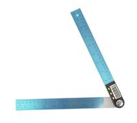 Rapporteur d'angle numérique - Goniomètre électronique de 0 à 360 degrés - Avec écran LCD et bouton de verrouillage - Pour le travail du bois et la construction en métal - Acier inoxydable - 200 mm