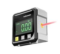 Rapporteur d'angle numérique magnétique à 4 côtés avec laser, haute précision, inclinomètre inclinomètre avec écran LCD, niveau à bulle pour le travail du bois, la construction, les machines