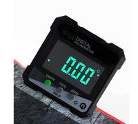 Rapporteur d'angle numérique, rapporteur d'angle avec écran LCD, inclinomètre avec aimant, mesureur d'angle numérique, noir, 11 x 11 cm