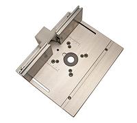 Rapporteur d'angle, Plaque d'insertion de Table de routeur en aluminium avec jauge à onglets for bancs de travail du bois scie à Table tondeuse multifonctionnelle Machine de gravure(A-02)